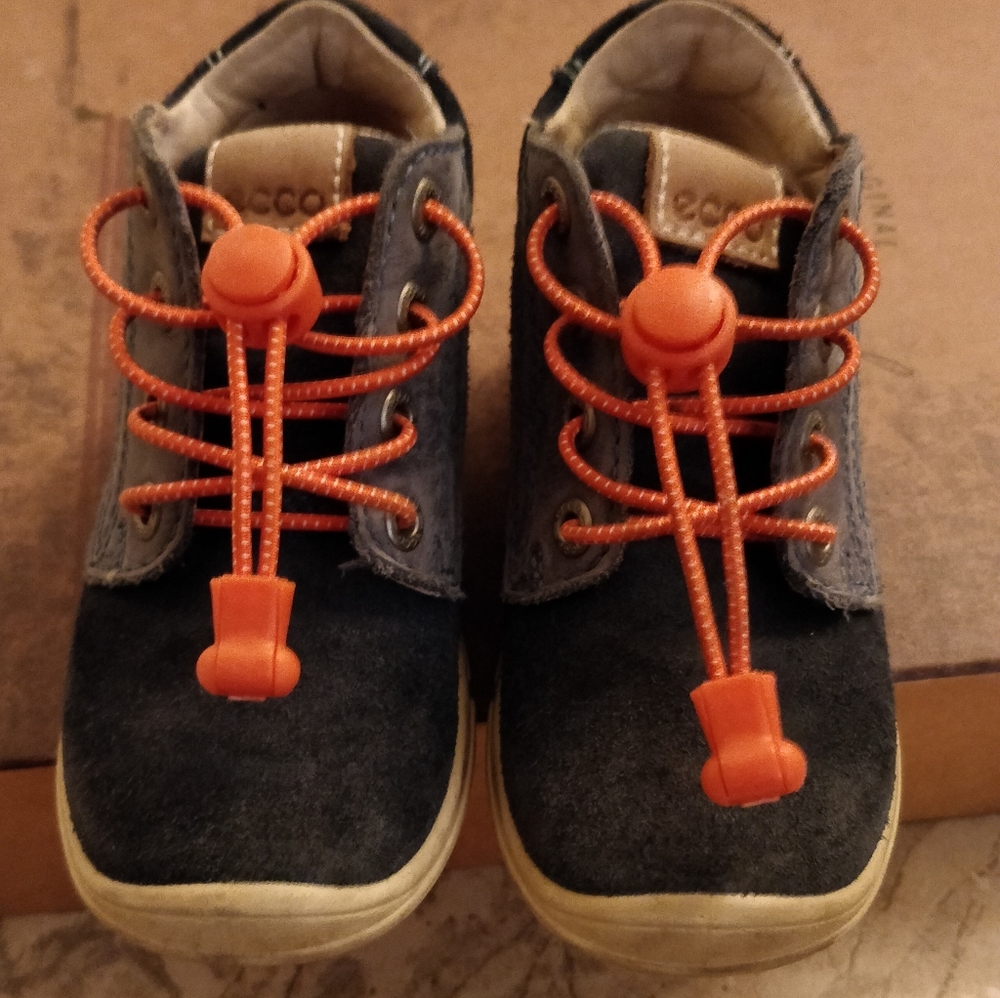 Ecco Kids Sneakers - Navy and Orange